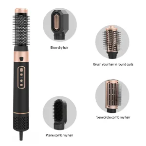 Multifunctional blow dryer brush 6 in 1 bldc hair dryer brush and volumizer with logo