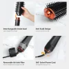 One Step 4 in 1 Hot Air Comb Hair Straightening Curling Brush Dryer Styling Interchangeable Hot Air Blow Dry Brush
