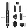 7 In 1 Hair Dryer Nozzle Diffuser Hot Air Brush Straightener Comb Curler Blow Dryer Brush