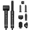 7 In 1 Hair Dryer Nozzle Diffuser Hot Air Brush Straightener Comb Curler Blow Dryer Brush